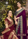 KAVIRA AARNA Latest fancy Designer Heavy Stylish Wedding Wear Embroidered Work Fancy Saree Collection